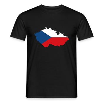 Czech Republic Tschechien Geschenk Land Flagge - Männer T-Shirt - Schwarz - Vorne - AI Model Male 178 light (178cm)