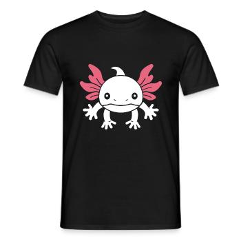 Axolotl - Männer T-Shirt - Schwarz - Vorne - AI Model Male 178 light (178cm)