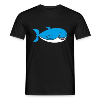 whale - Men's T-Shirt - black - Front - AI Model Male 178 light (178cm)