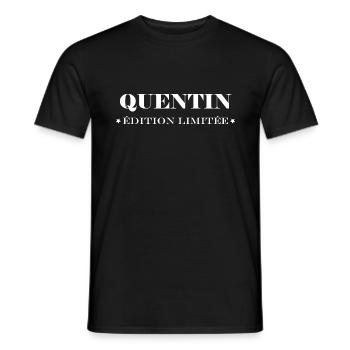 quentin - T-shirt homme - noir - Devant - AI Model Male 178 light (178cm)