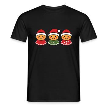 Bonhomme pain d'épice - T-shirt homme - noir - Devant - AI Model Male 178 light (178cm)