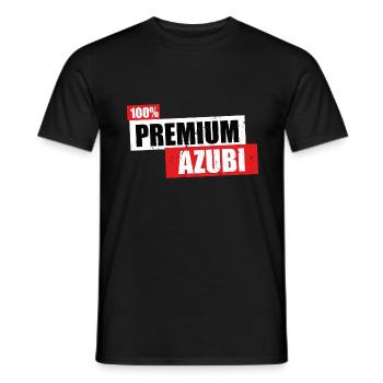 Azubi Premium - lustiges Geschenk 100 Prozent - Männer T-Shirt - Schwarz - Vorne - AI Model Male 178 light (178cm)