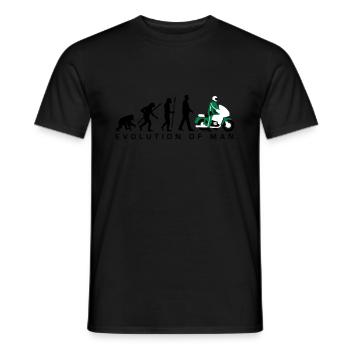 Evolution des Mannes Motorrad-Polizist 09 2016 - Männer T-Shirt - Schwarz - Vorne - AI Model Male 178 light (178cm)