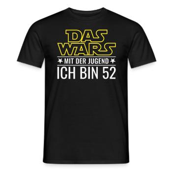 Das wars mit der Jugend - 52. Geburtstag Geschenk - Männer T-Shirt - Schwarz - Vorne - AI Model Male 178 light (178cm)