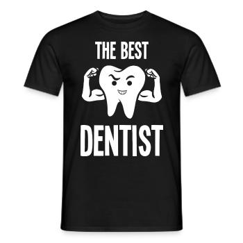 Dentist Dental Assistant Practice Teeth I Gift - Men's T-Shirt - black - Front - AI Model Male 178 light (178cm)