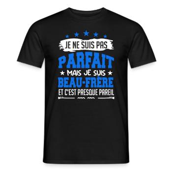 Pas parfait beau frère - T-shirt homme - noir - Devant - AI Model Male 178 light (178cm)