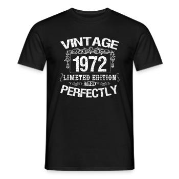 1972 Limited Edition | Jahrgang 1972 perfekt gealtert - Männer T-Shirt - Schwarz - Vorne - AI Model Male 178 light (178cm)