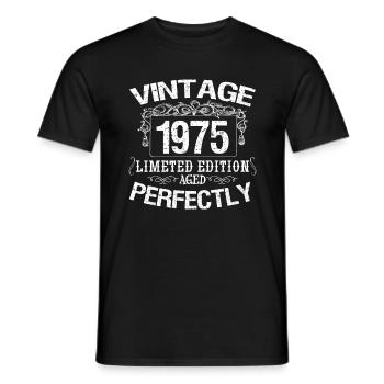 1975 Limited Edition | Jahrgang 1975 perfekt gealtert - Männer T-Shirt - Schwarz - Vorne - AI Model Male 178 light (178cm)