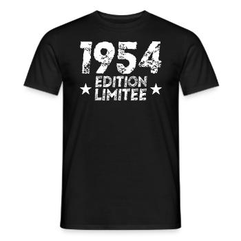 Vintage 1954 Limited Edition Cadeau D'anniversaire - T-shirt homme - noir - Devant - AI Model Male 178 light (178cm)