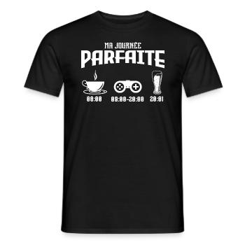 Manette | Ma journée parfaite - T-shirt homme - noir - Devant - AI Model Male 178 light (178cm)