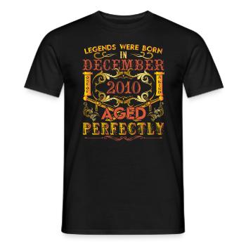 December 2010 - birthday 2010 legends were born. - T-shirt homme - noir - Devant - AI Model Male 178 light (178cm)