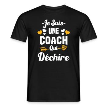 Je Suis Une Coach Qui Déchire - T-shirt homme - noir - Devant - AI Model Male 178 light (178cm)