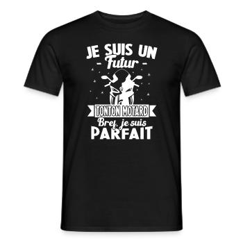 Je suis un futur Tonton Motard Humour Tonton - T-shirt homme - noir - Devant - AI Model Male 178 light (178cm)