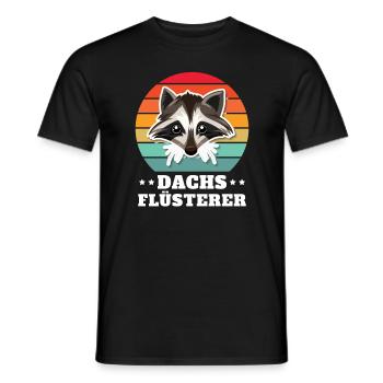 Dachs Flüsterer Retro Geschenk - Männer T-Shirt - Schwarz - Vorne - AI Model Male 178 light (178cm)