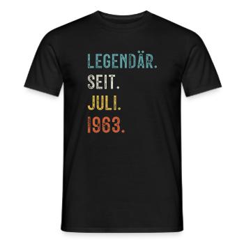 60 Geburtstag 60 Jahre Legendär seit Juli 1963 - Männer T-Shirt - Schwarz - Vorne - AI Model Male 178 light (178cm)