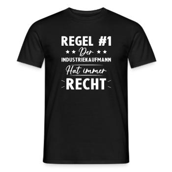 Industriekaufmann Funny Geschenke hat immer Recht - Männer T-Shirt - Schwarz - Vorne - AI Model Male 178 light (178cm)