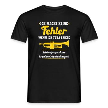 Tuba Fehler Tubaspieler Blaskapelle Instrument - Männer T-Shirt - Schwarz - Vorne - AI Model Male 178 light (178cm)