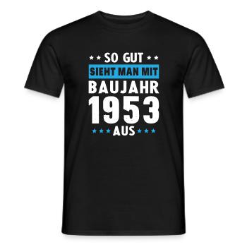 Geschenk Geburtstag 1953 Frau Mann Geschenkidee - Männer T-Shirt - Schwarz - Vorne - AI Model Male 178 light (178cm)