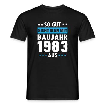 Geschenk Geburtstag 1983 Frau Mann Geschenkidee - Männer T-Shirt - Schwarz - Vorne - AI Model Male 178 light (178cm)