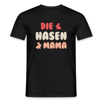 Die Hasen Mama Hase Kaninchen Mutter Haustier - Männer T-Shirt - Schwarz - Vorne - AI Model Male 178 light (178cm)