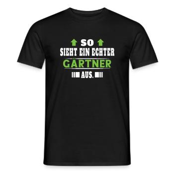 Gärtner Gartenbau Landschaftsbau Hobbygärtner - Männer T-Shirt - Schwarz - Vorne - AI Model Male 178 light (178cm)