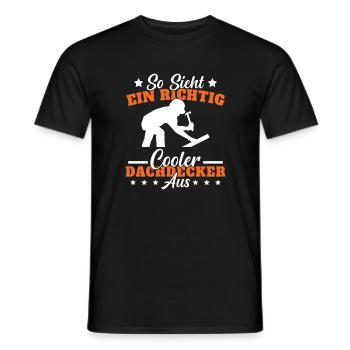 Dachdecker Meister Geschenk - Männer T-Shirt - Schwarz - Vorne - AI Model Male 178 light (178cm)