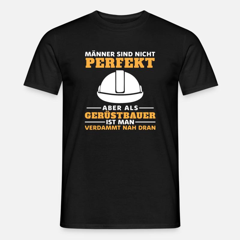 Gerüstbau Baustelle Handwerker Gerüstbauer - Männer T-Shirt - Schwarz