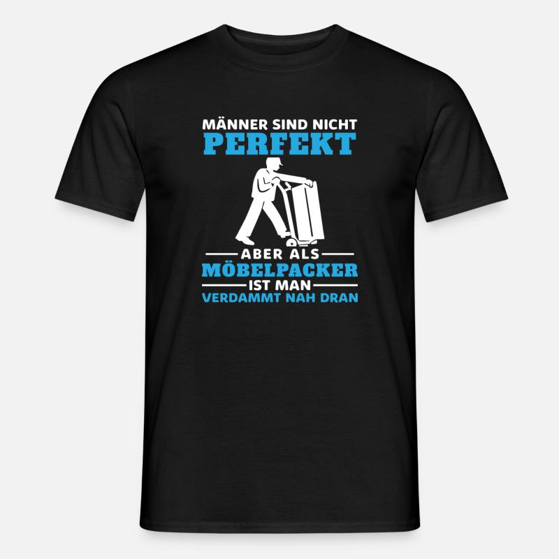 Möbelpacker Umzugshelfer Geschenkhumor - Männer T-Shirt - Schwarz