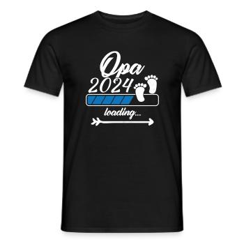 Opa in 2024 bitte warten - Männer T-Shirt - Schwarz - Vorne - AI Model Male 178 light (178cm)
