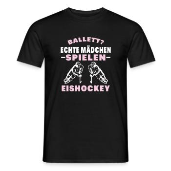 Eishockey Eishockey Sprüche Geschenk - Männer T-Shirt - Schwarz - Vorne - AI Model Male 178 light (178cm)