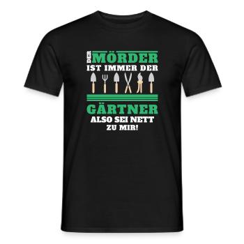 Gärtner Geschenke und Mehr - Männer T-Shirt - Schwarz - Vorne - AI Model Male 178 light (178cm)