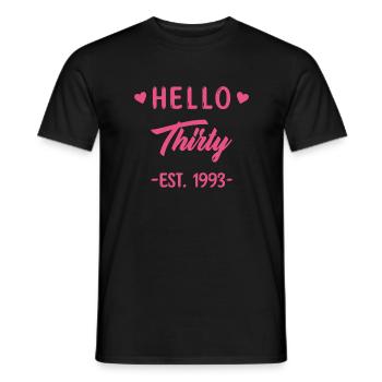 30 Ans Vintage 1993 Femme Cadeau D'anniversaire - T-shirt homme - noir - Devant - AI Model Male 178 light (178cm)