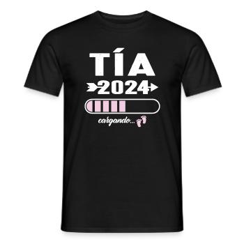 Tía 2024 Cargando Futura Madrina Bautizo - Camiseta hombre - negro - delante - AI Model Male 178 light (178cm)