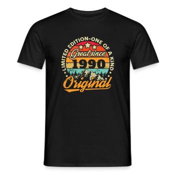 1990's Vintage Original 1990's Birthday Gift - Men's T-Shirt - black - Front - AI Model Male 178 light (178cm)