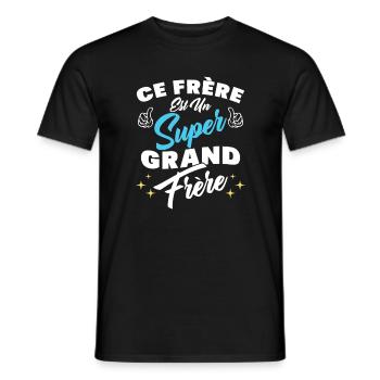 ce frère est un super grand frère - T-shirt homme - noir - Devant - AI Model Male 178 light (178cm)