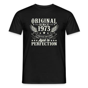 Vintage 1973 Geburtstagsgeschenk - Männer T-Shirt - Schwarz - Vorne - AI Model Male 178 light (178cm)