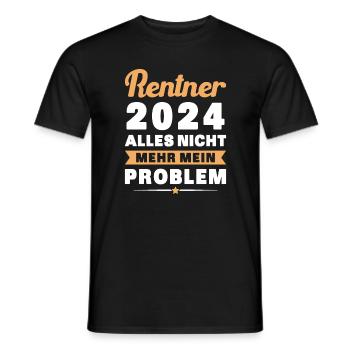 Rentner 2024 Rente Humor Ruhestand - Männer T-Shirt - Schwarz - Vorne - AI Model Male 178 light (178cm)