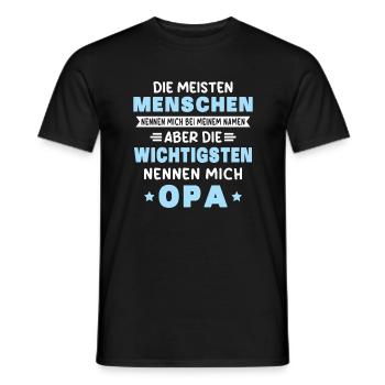Die aller wichtigsten nennen mich opa - Männer T-Shirt - Schwarz - Vorne - AI Model Male 178 light (178cm)
