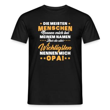 Die aller wichtigsten nennen mich opa - Männer T-Shirt - Schwarz - Vorne - AI Model Male 178 light (178cm)