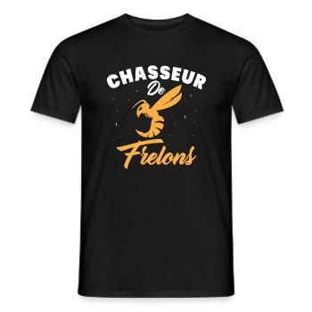 Chasseur de frelon Humour frelon asiatique Drôle - T-shirt homme - noir - Devant - AI Model Male 178 light (178cm)
