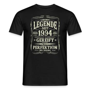 Légende depuis 1994 Cadeau d’anniversaire vintage - T-shirt homme - noir - Devant - AI Model Male 178 light (178cm)