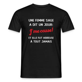 idee depart collegue de travail humour - T-shirt homme - noir - Devant - AI Model Male 178 light (178cm)