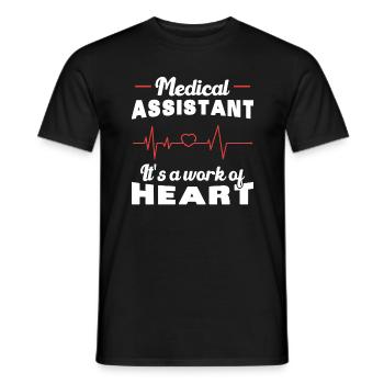 Medizinische Assistentin Herzmedizin Geschenk - Männer T-Shirt - Schwarz - Vorne - AI Model Male 178 light (178cm)