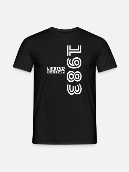 Original 1983 Jahrgang Vintage Geburtstag Retro - Männer T-Shirt - Schwarz