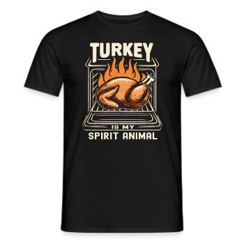 Dinde de Thanksgiving - T-shirt homme - noir - Devant - AI Model Male 178 light (178cm)