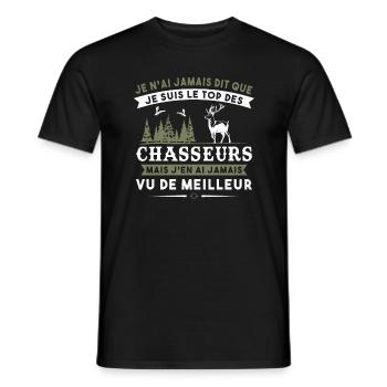 Chasse Pour Homme Cerf Cadeau Chasse Hommes - T-shirt homme - noir - Devant - AI Model Male 178 light (178cm)