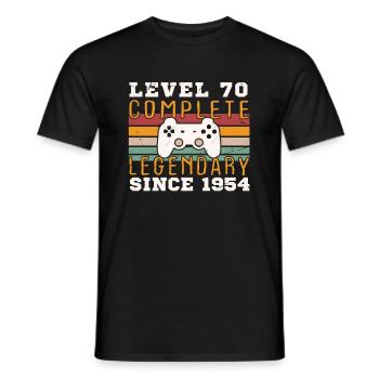 Niveau 70 Complete 1954, Cadeau D'anniversaire - T-shirt homme - noir - Devant - AI Model Male 178 light (178cm)