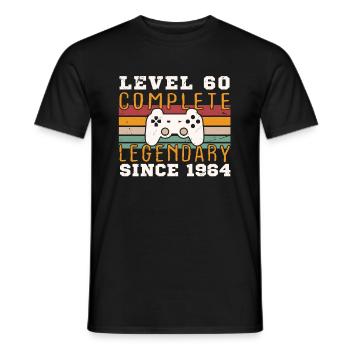 Level 60 Complete 1964 Birthday Gift - Men's T-Shirt - black - Front - AI Model Male 178 light (178cm)