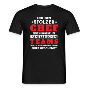 Ich bin Stolzer Chef Geschenkidee - Männer T-Shirt - Schwarz - Vorne - AI Model Male 178 light (178cm)