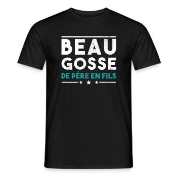 Beau Gosse De Père En Fils - T-shirt homme - noir - Devant - AI Model Male 178 light (178cm)